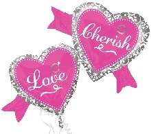 Cherish Love Super Shape Mylar Balloon